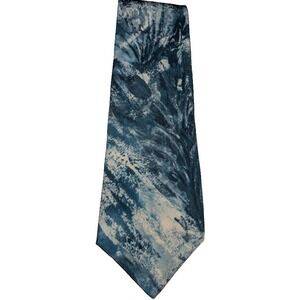 Hunter Haig Men's Necktie Green Blue Polyester Classic Textured Pattern